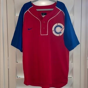 Nike “Cubs” Red and Blue Baseball Jersey
